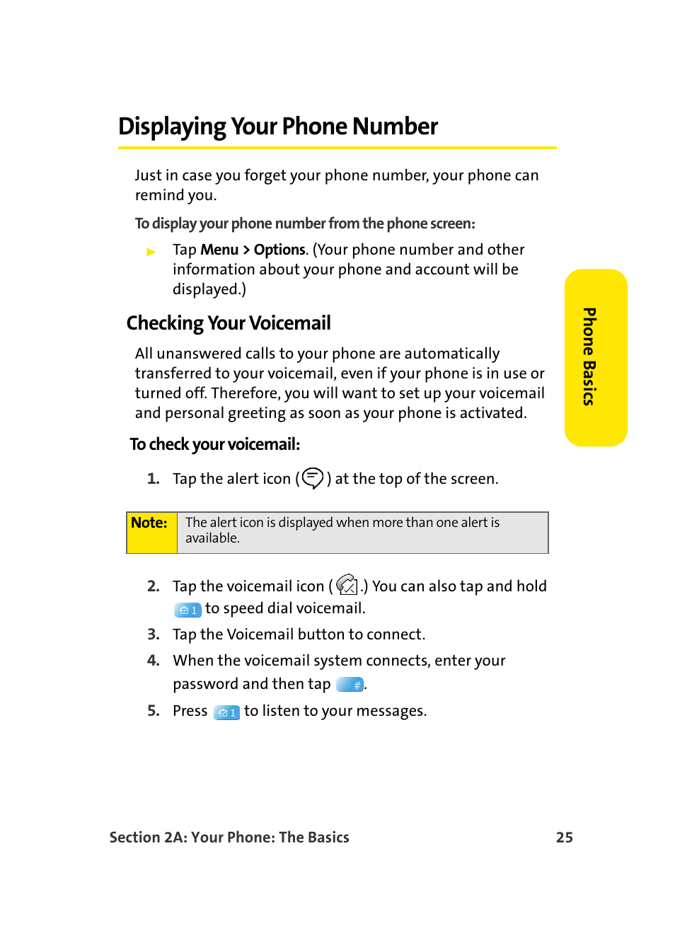 Displaying your phone number, Checking your voicemail | Samsung SCH-I830MSASPR User Manual | Page 33 / 236