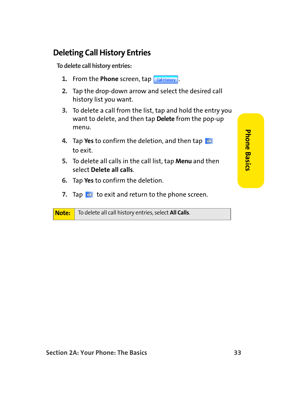 Deleting call history entries | Samsung SCH-I830MSASPR User Manual | Page 41 / 236