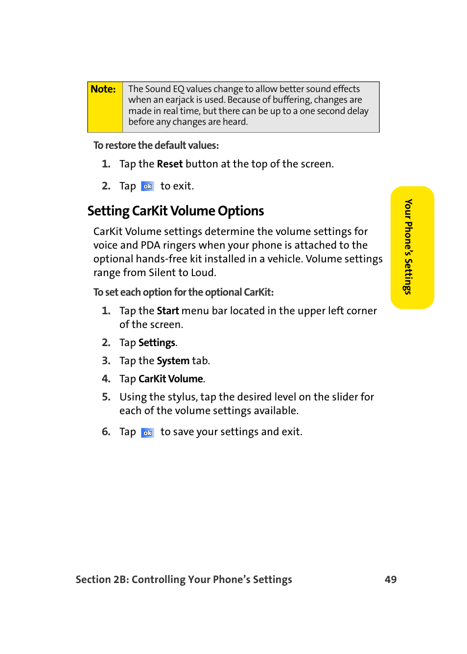 Setting carkit volume options | Samsung SCH-I830MSASPR User Manual | Page 57 / 236