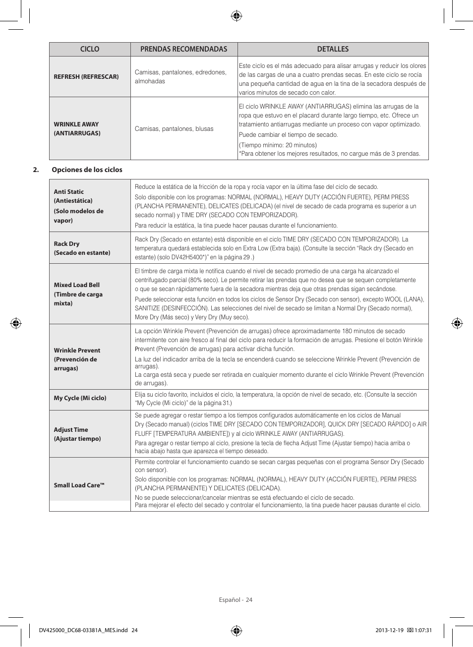 Samsung DV42H5200GF-A3 User Manual | Page 112 / 132