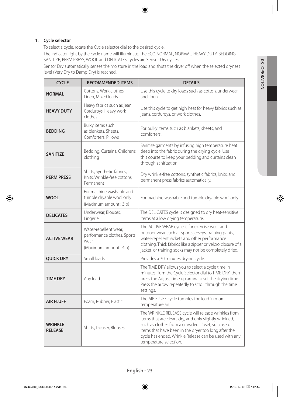 Samsung DV42H5200GF-A3 User Manual | Page 23 / 132