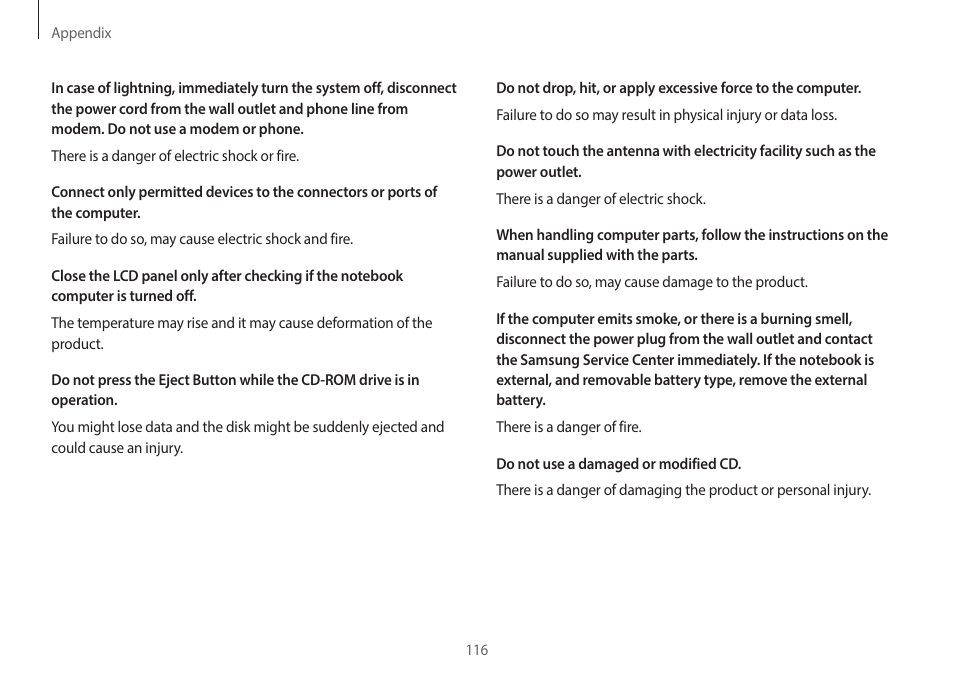 Samsung NP940X3G-S02US User Manual | Page 116 / 149