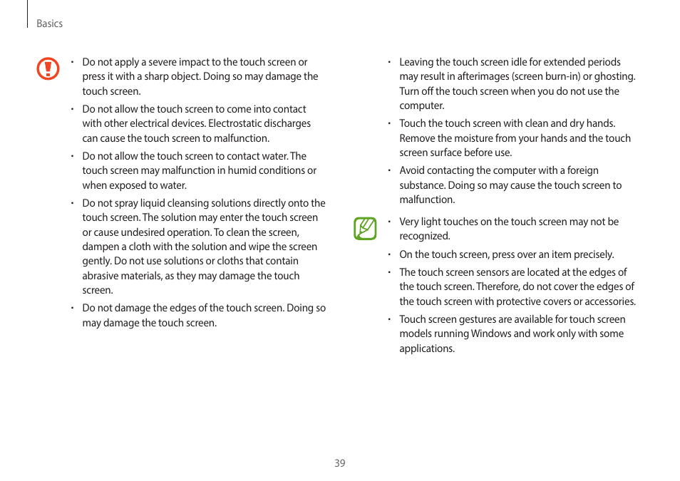 Samsung NP940X3G-S02US User Manual | Page 39 / 149