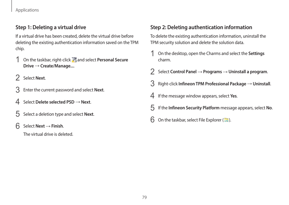 Samsung NP940X3G-S02US User Manual | Page 79 / 149