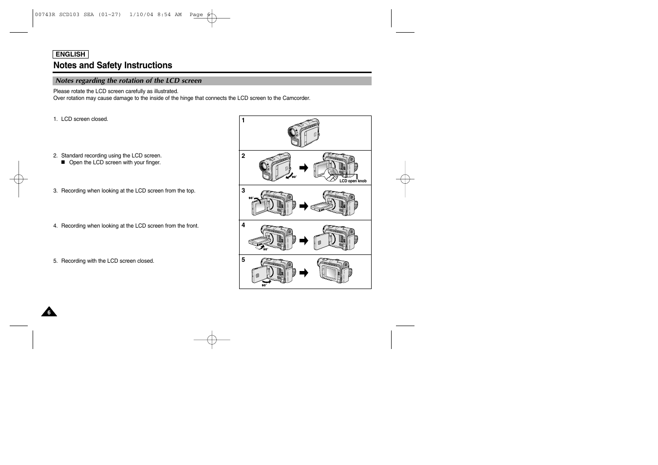 Samsung SC-D103-XAC User Manual | Page 10 / 112