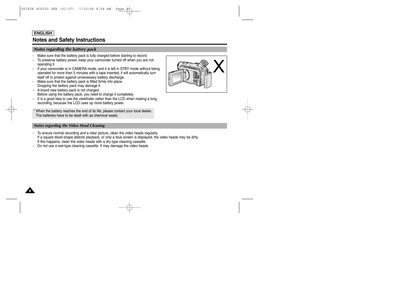 Samsung SC-D103-XAC User Manual | Page 12 / 112