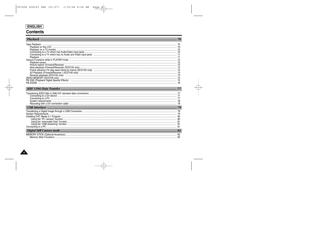 Samsung SC-D103-XAC User Manual | Page 8 / 112