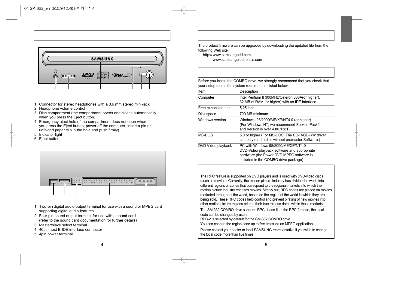 Introduction, System requirements | Samsung SM-332BRNS User Manual | Page 3 / 10