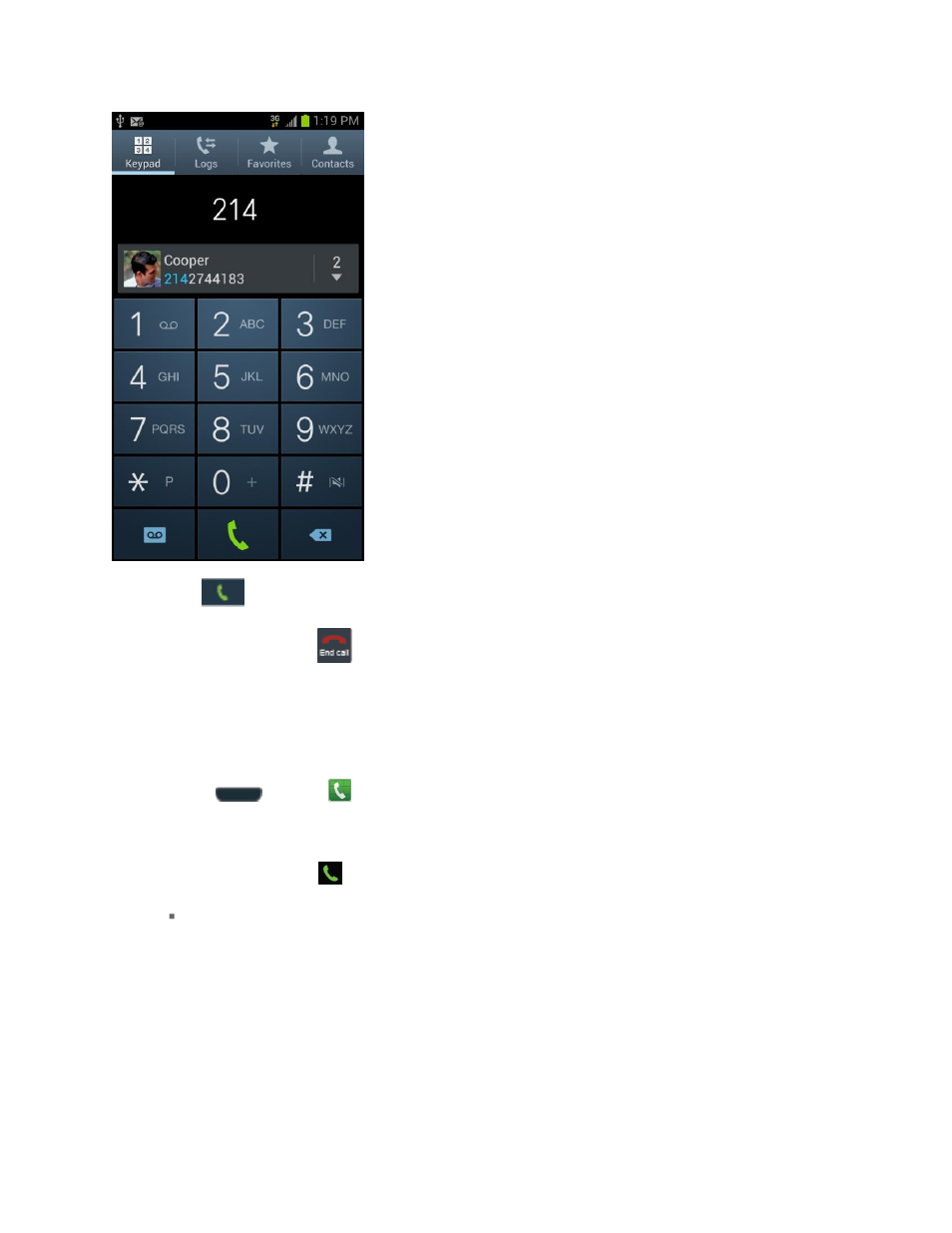 Call from logs, Call from contacts | Samsung SPH-L710MBASPR User Manual | Page 45 / 238