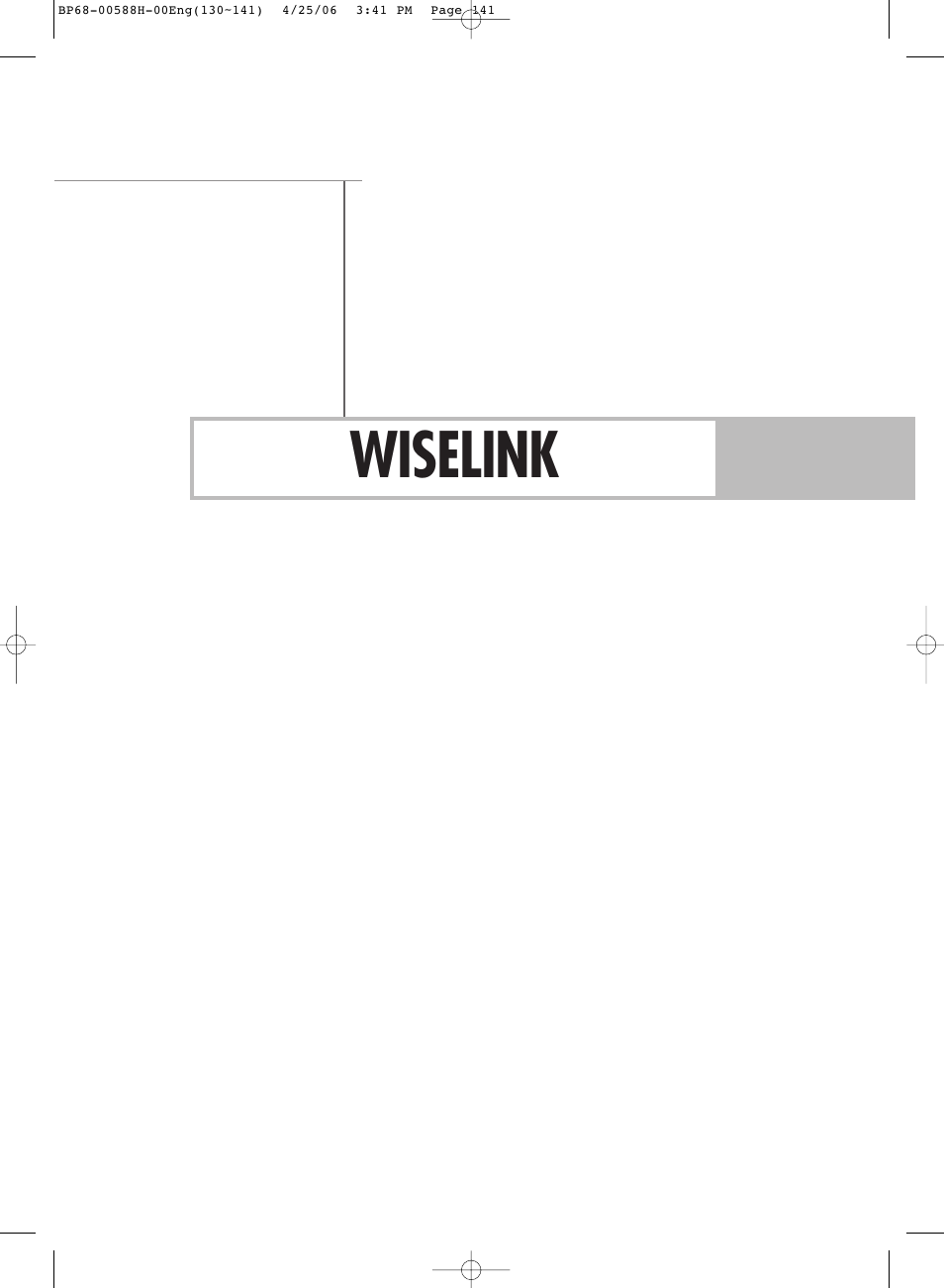 Wiselink | Samsung HLS6188WX-XAA User Manual | Page 141 / 160