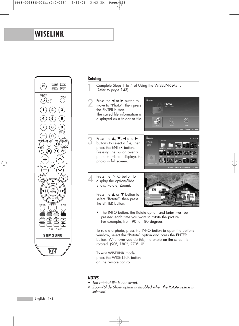 Wiselink, Rotating | Samsung HLS6188WX-XAA User Manual | Page 148 / 160