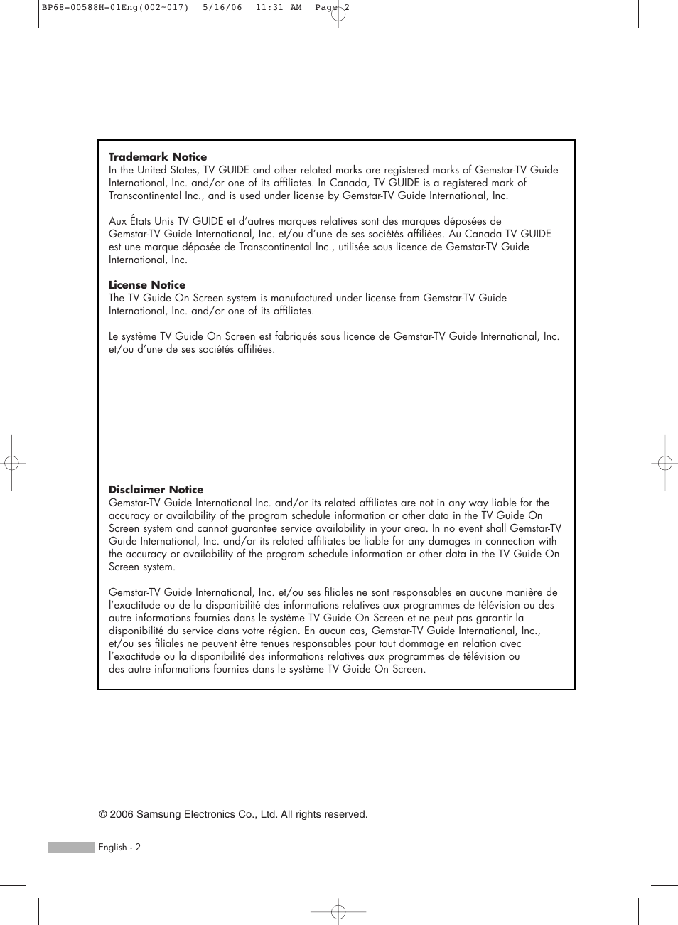 Samsung HLS6188WX-XAA User Manual | Page 2 / 160