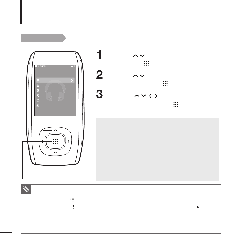 Chapter 3. multimedia function, Listening to music | Samsung YP-T9JQB-XAA User Manual | Page 22 / 77