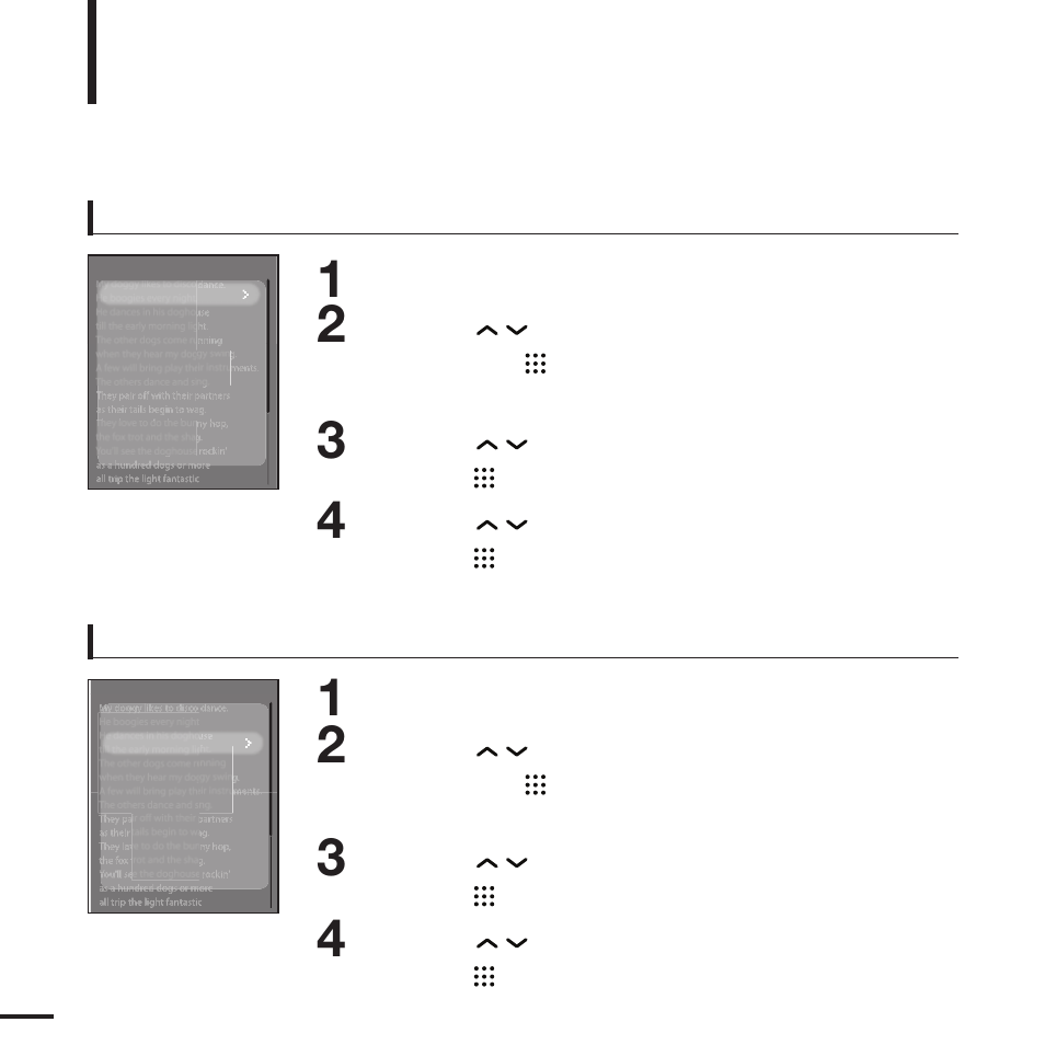 Using text menu, Continued) | Samsung YP-T9JQB-XAA User Manual | Page 44 / 77