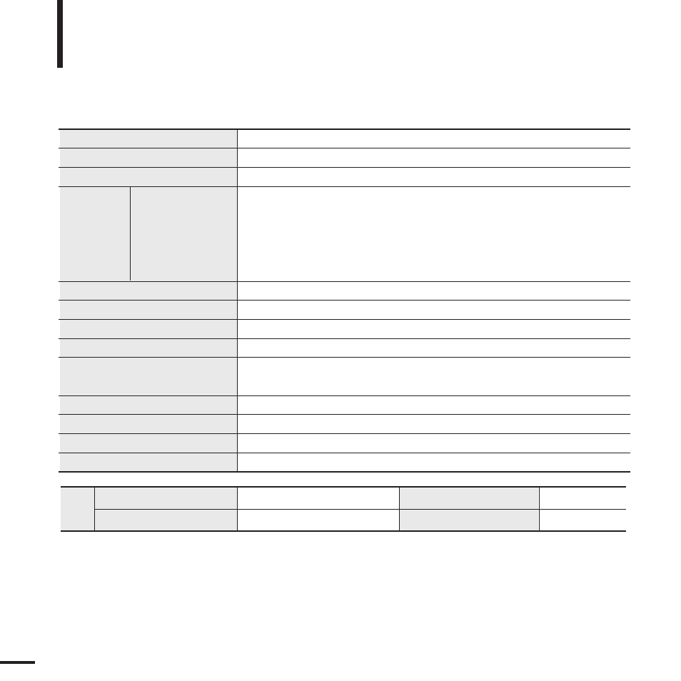 Product specifications | Samsung YP-T9JQB-XAA User Manual | Page 70 / 77