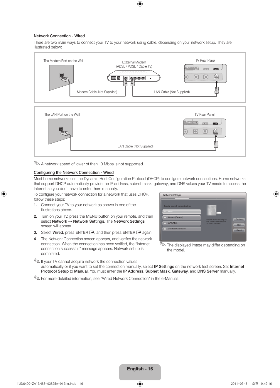 Samsung UN46D6450UFXZA User Manual | Page 16 / 25