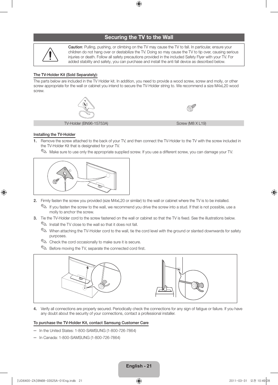 Samsung UN46D6450UFXZA User Manual | Page 21 / 25