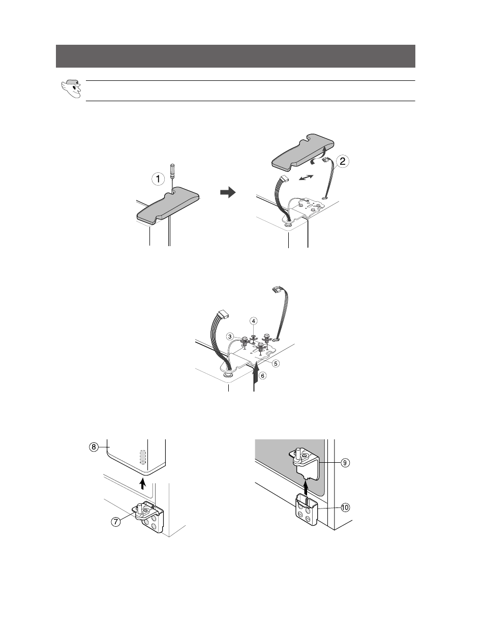 Removing the refrigerator doors, Removing the refrigerator door | Samsung RS2555SW-XAC User Manual | Page 20 / 32