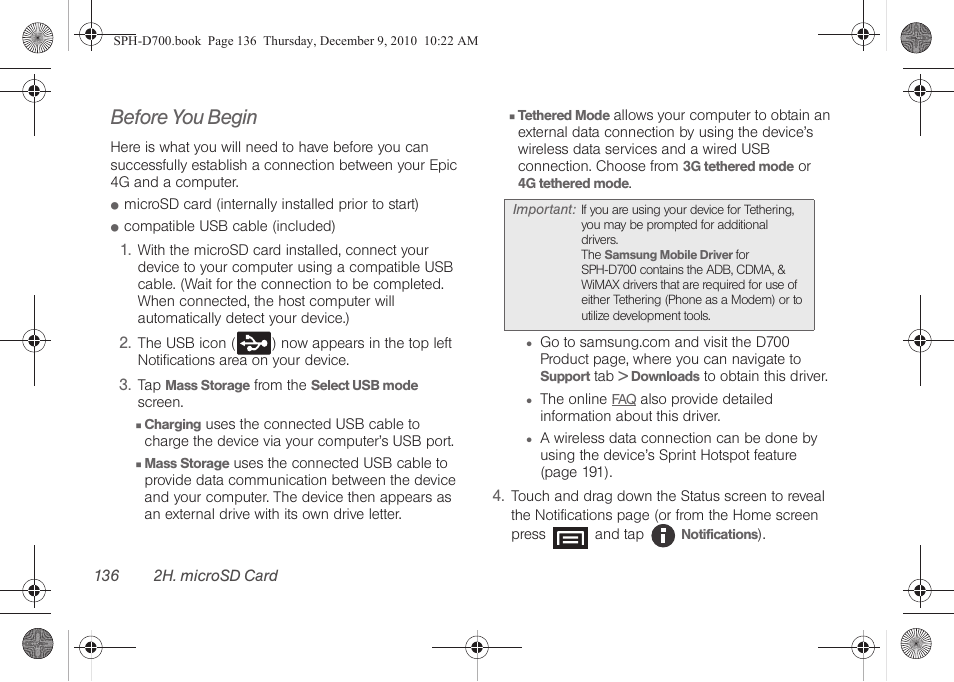 Before you begin | Samsung OPH-D700ZKMSPR User Manual | Page 150 / 282