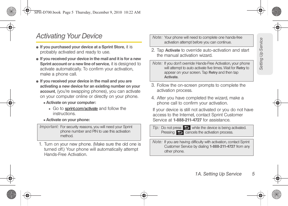 Activating your device | Samsung OPH-D700ZKMSPR User Manual | Page 19 / 282