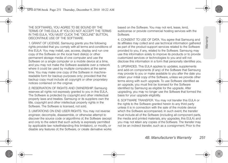 Samsung OPH-D700ZKMSPR User Manual | Page 265 / 282
