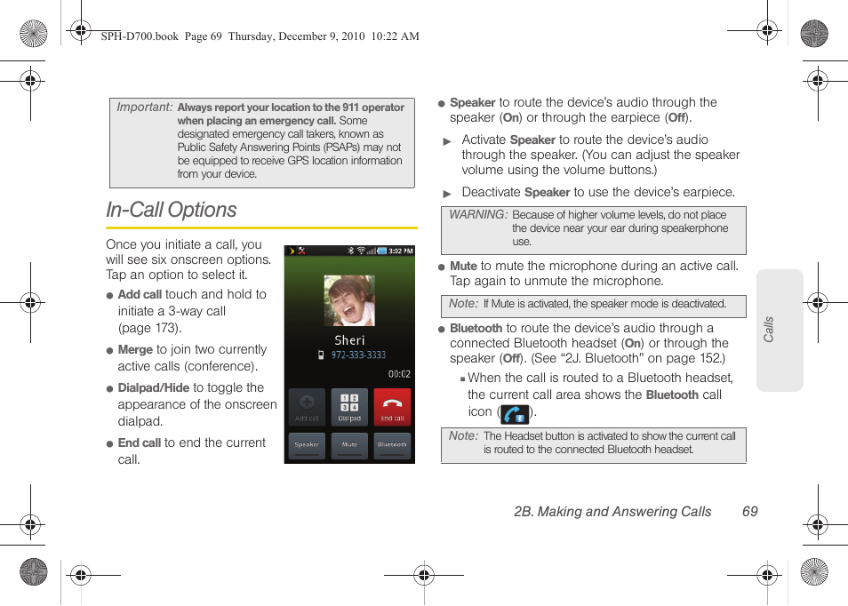 In-call options | Samsung OPH-D700ZKMSPR User Manual | Page 83 / 282