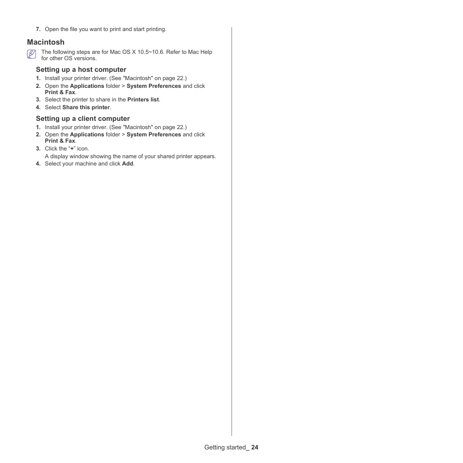 Macintosh | Samsung ML-2540-XAA User Manual | Page 24 / 66