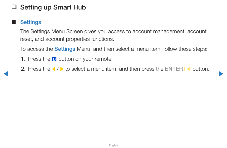 Setting up smart hub | Samsung PN59D6500DFXZA User Manual | Page 188 / 287