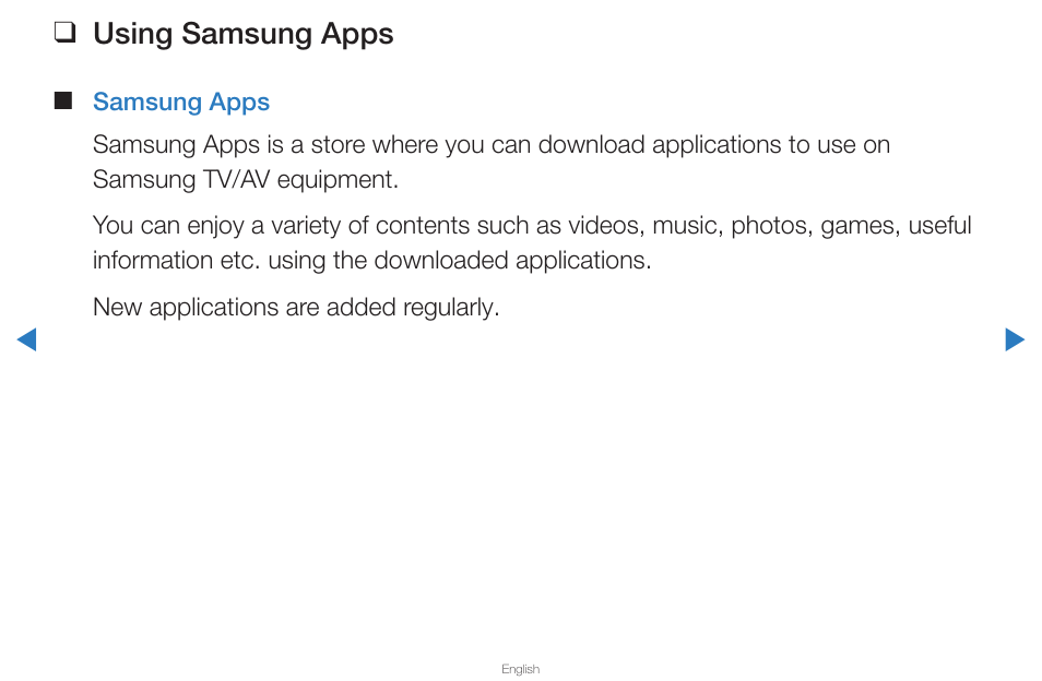 Using samsung apps | Samsung PN59D6500DFXZA User Manual | Page 239 / 287