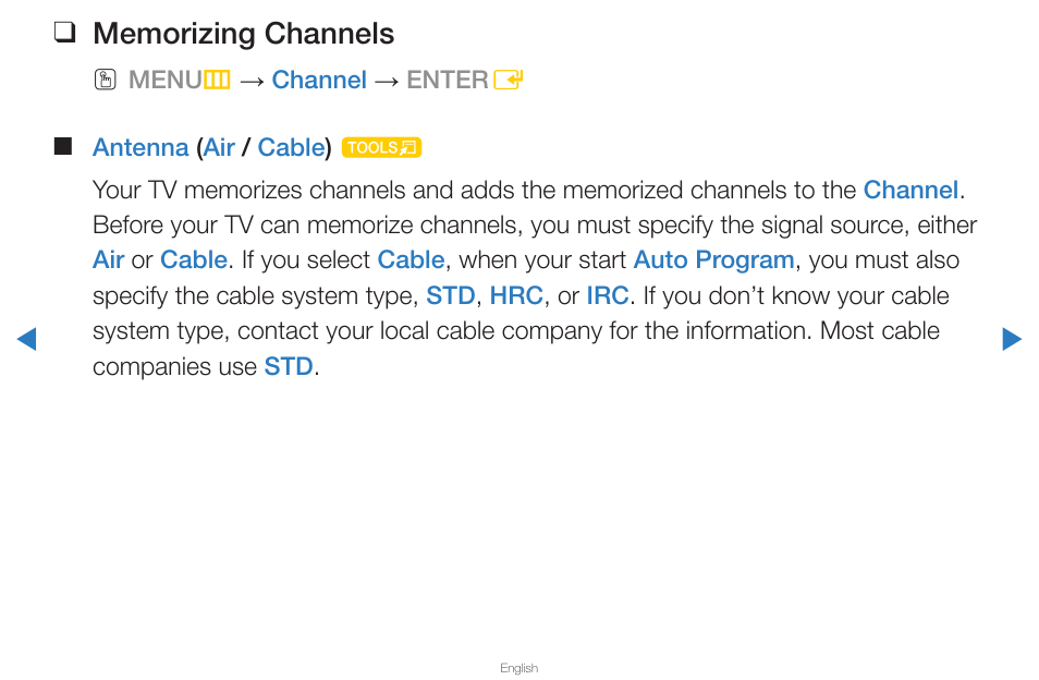 Memorizing channels | Samsung PN59D6500DFXZA User Manual | Page 25 / 287