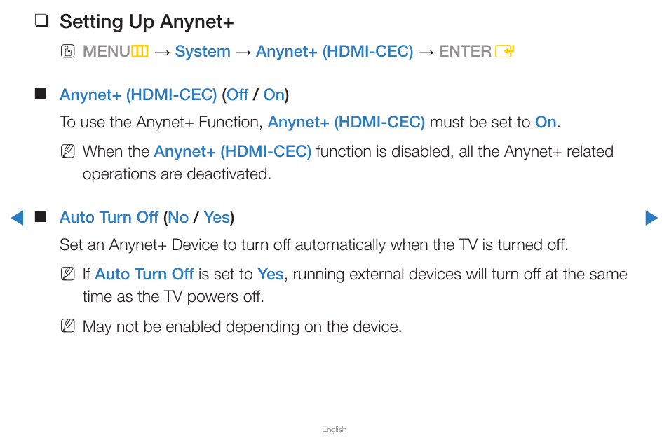 Setting up anynet | Samsung PN59D6500DFXZA User Manual | Page 263 / 287