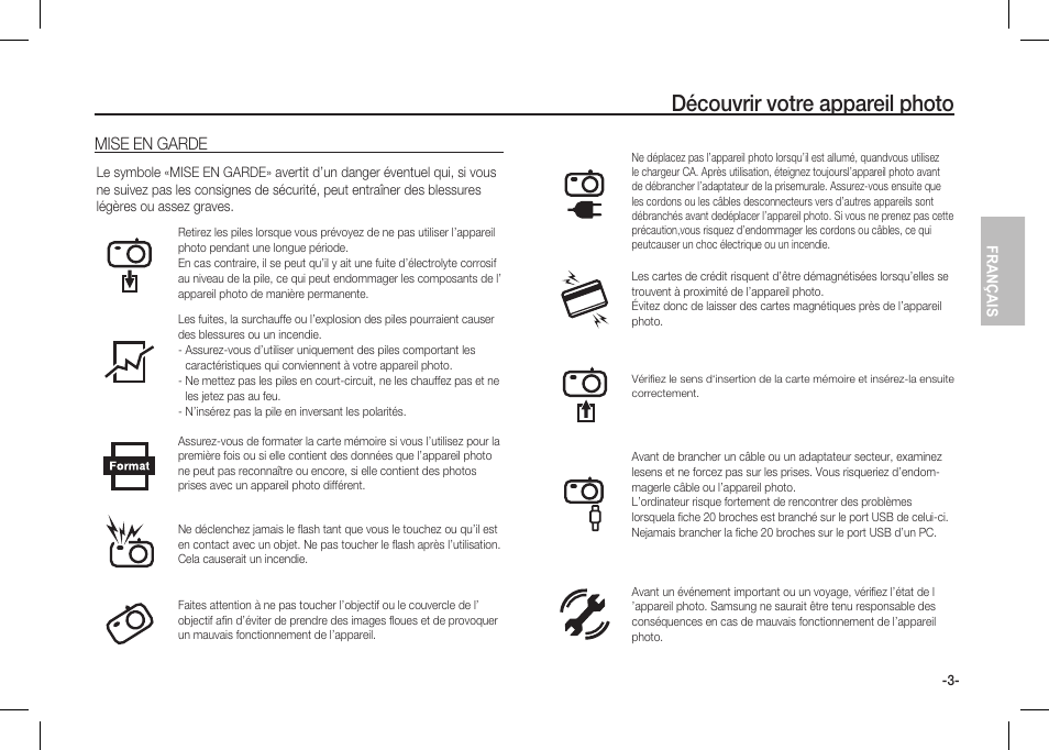 Découvrir votre appareil photo | Samsung I80 User Manual | Page 24 / 62