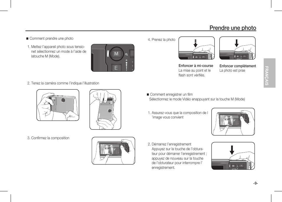 Prendre une photo | Samsung I80 User Manual | Page 30 / 62