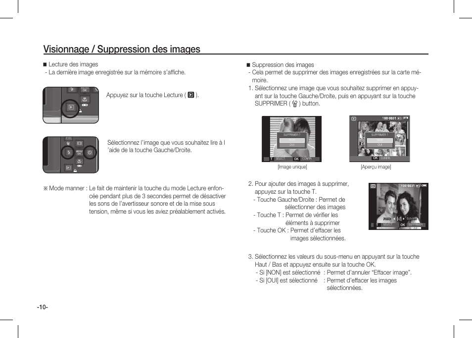 Visionnage / suppression des images | Samsung I80 User Manual | Page 31 / 62