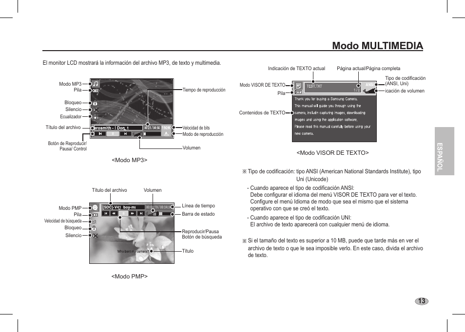 Modo multimedia | Samsung I80 User Manual | Page 54 / 62
