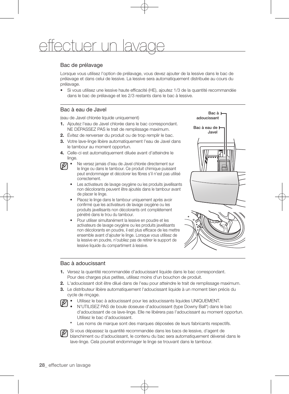 Effectuer un lavage | Samsung WF393BTPARA-A1 User Manual | Page 116 / 132