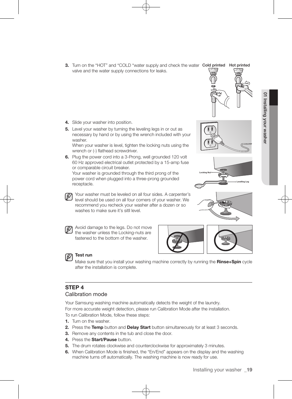 Step 4 calibration mode | Samsung WF393BTPARA-A1 User Manual | Page 19 / 132