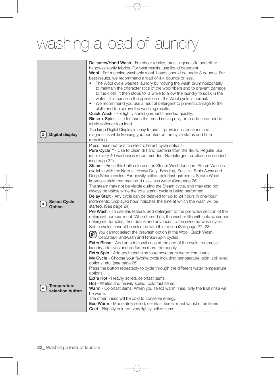 Washing a load of laundry | Samsung WF393BTPARA-A1 User Manual | Page 22 / 132