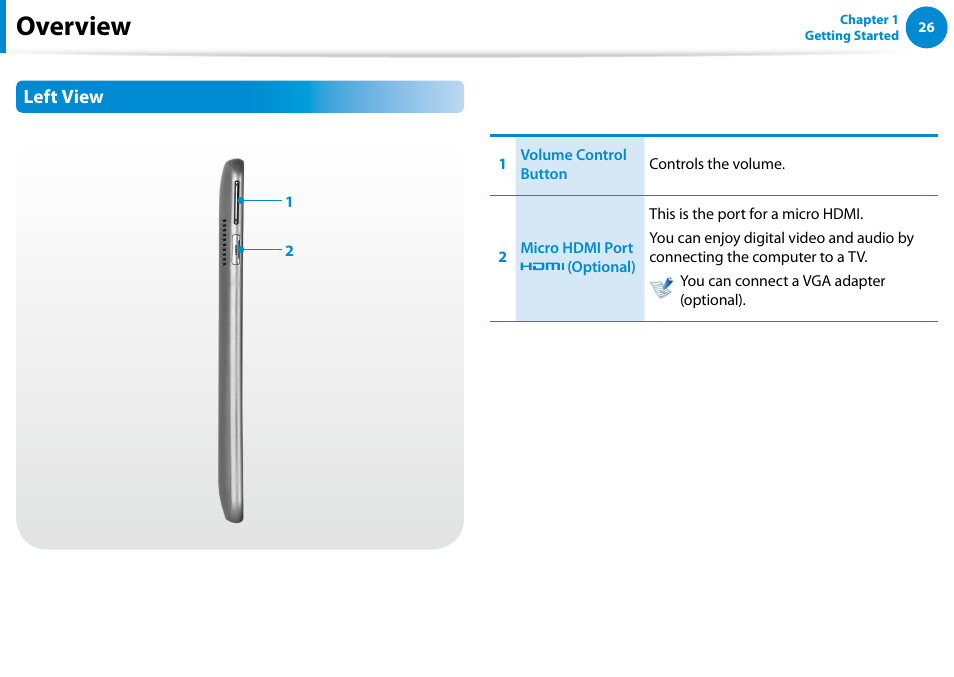 Overview | Samsung XE700T1C-A04US User Manual | Page 27 / 147