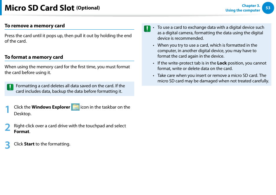 Micro sd card slot | Samsung XE700T1C-A04US User Manual | Page 54 / 147