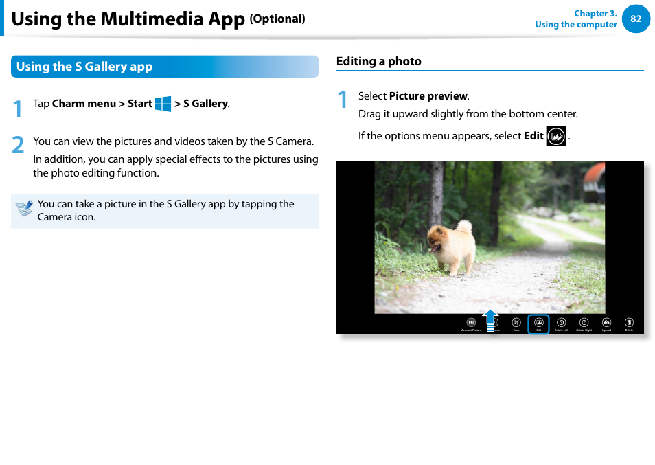 Using the multimedia app | Samsung XE700T1C-A04US User Manual | Page 83 / 147