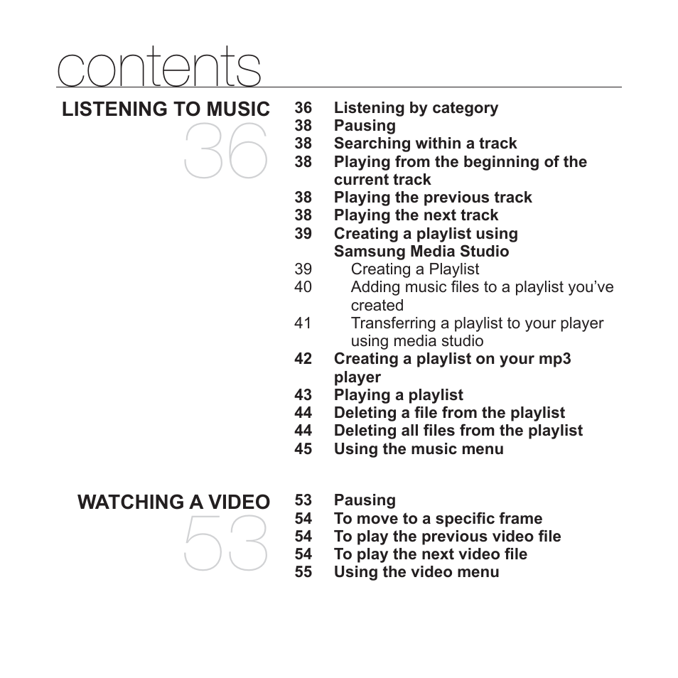 Samsung YP-S3JARY-XAA User Manual | Page 7 / 92