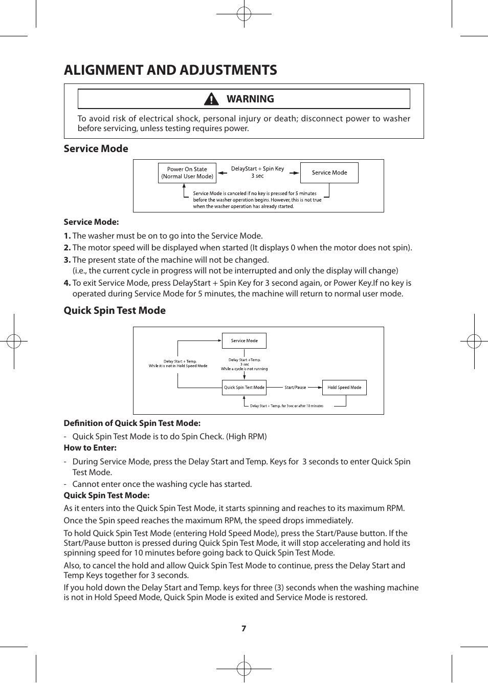 Alignment and adjustments | Samsung WF361BVBEWR-A2 User Manual | Page 7 / 72