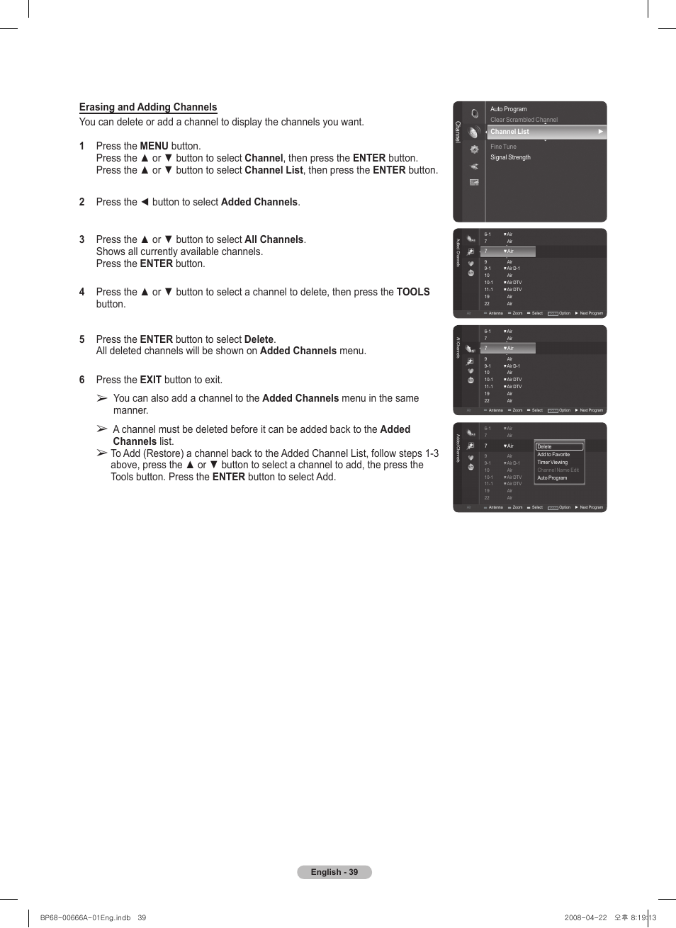 Samsung HL67A510J1FXZA User Manual | Page 39 / 157