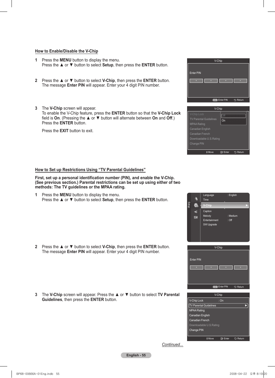 Samsung HL67A510J1FXZA User Manual | Page 55 / 157