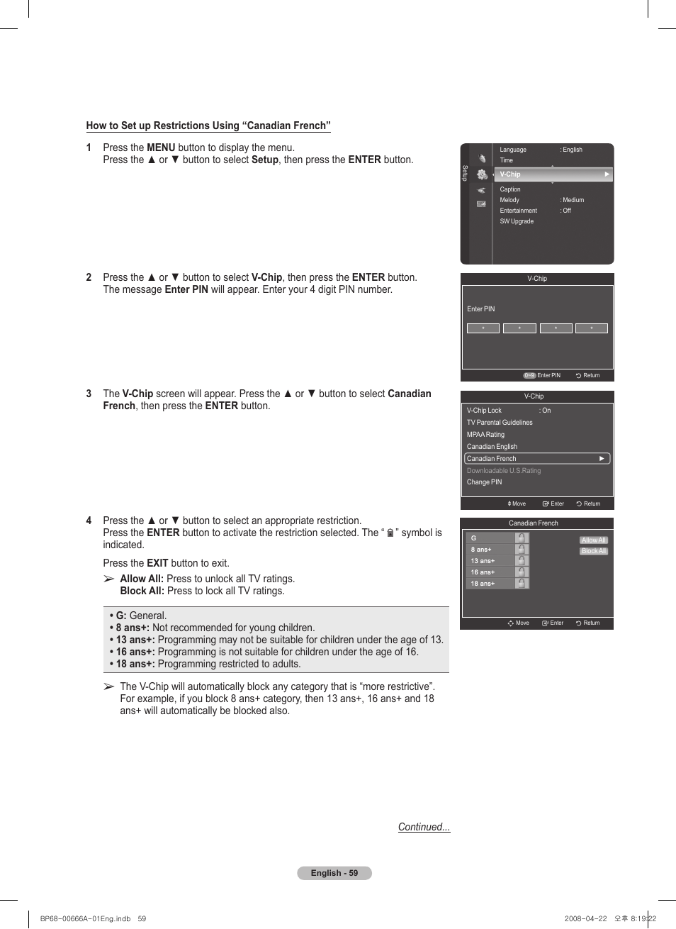 Samsung HL67A510J1FXZA User Manual | Page 59 / 157