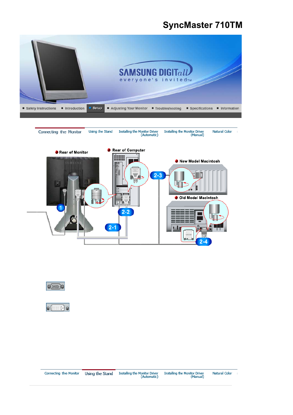 Syncmaster 710tm | Samsung MJ17MSTBV User Manual | Page 23 / 96