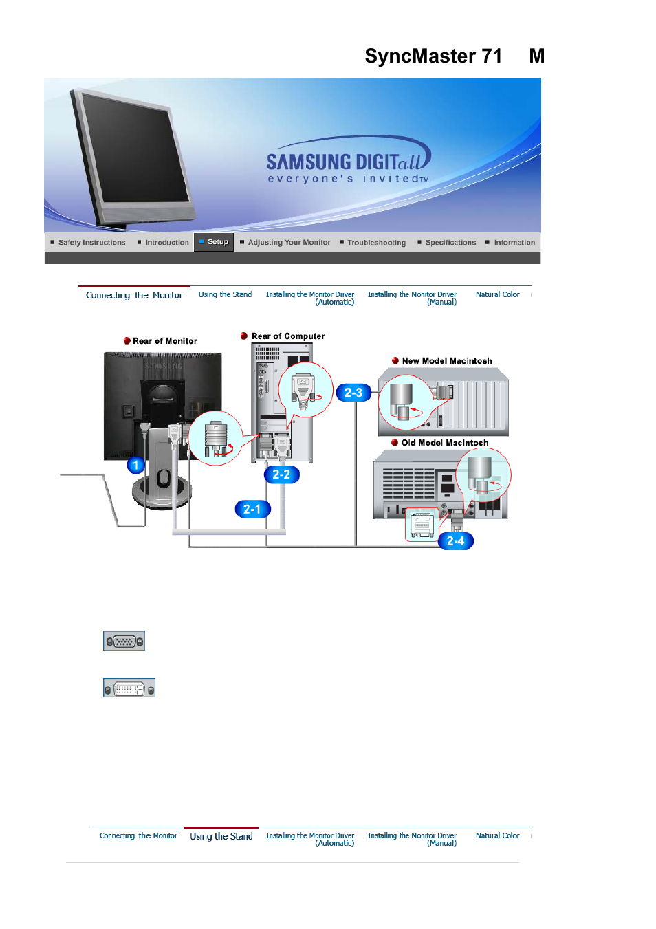 Syncmaster 713bm | Samsung MJ17MSTBV User Manual | Page 25 / 96