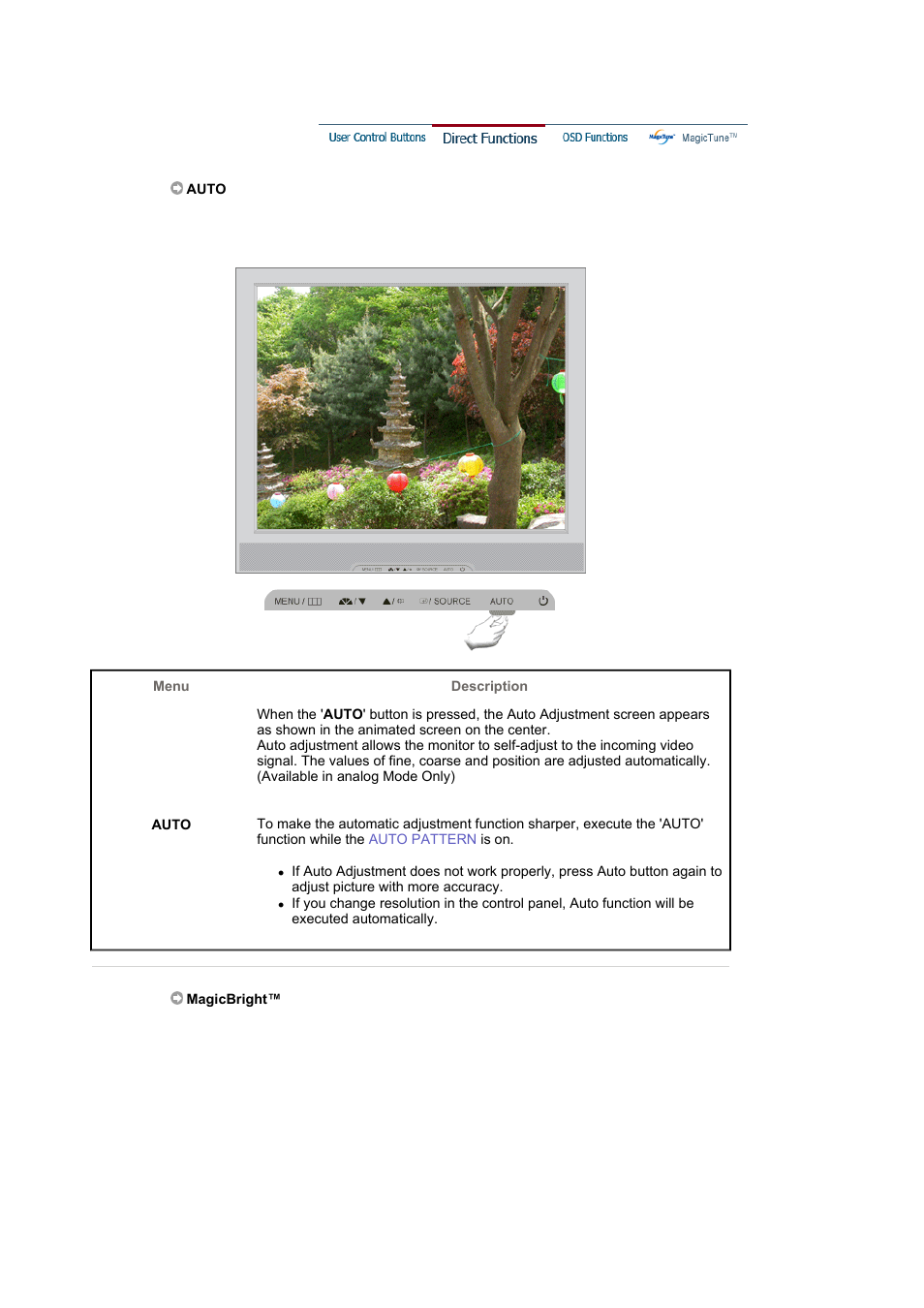 Direct functions | Samsung MJ17MSTBV User Manual | Page 38 / 96