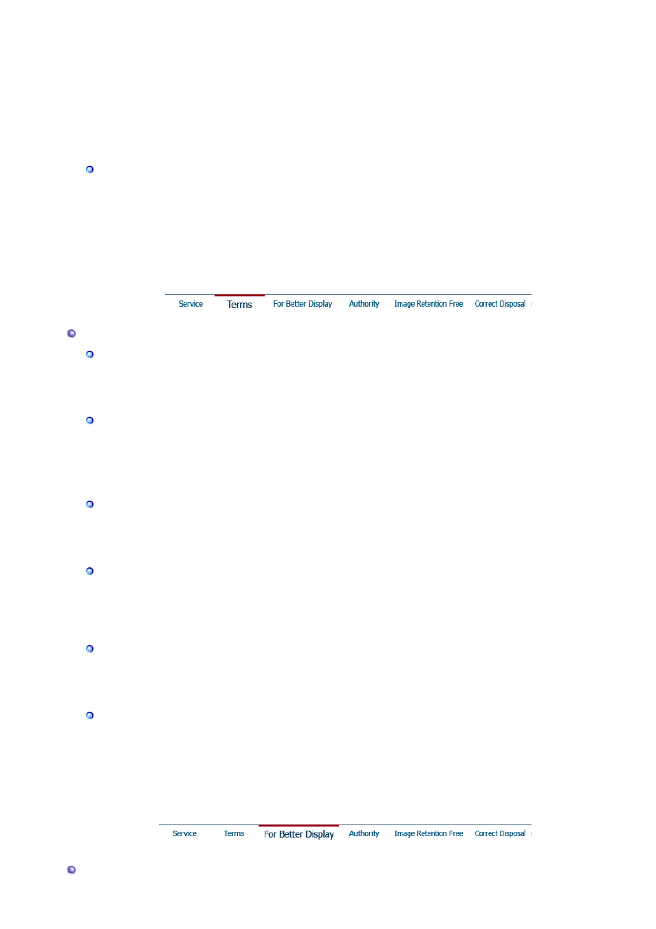 Terms, For better display | Samsung MJ17MSTBV User Manual | Page 92 / 96